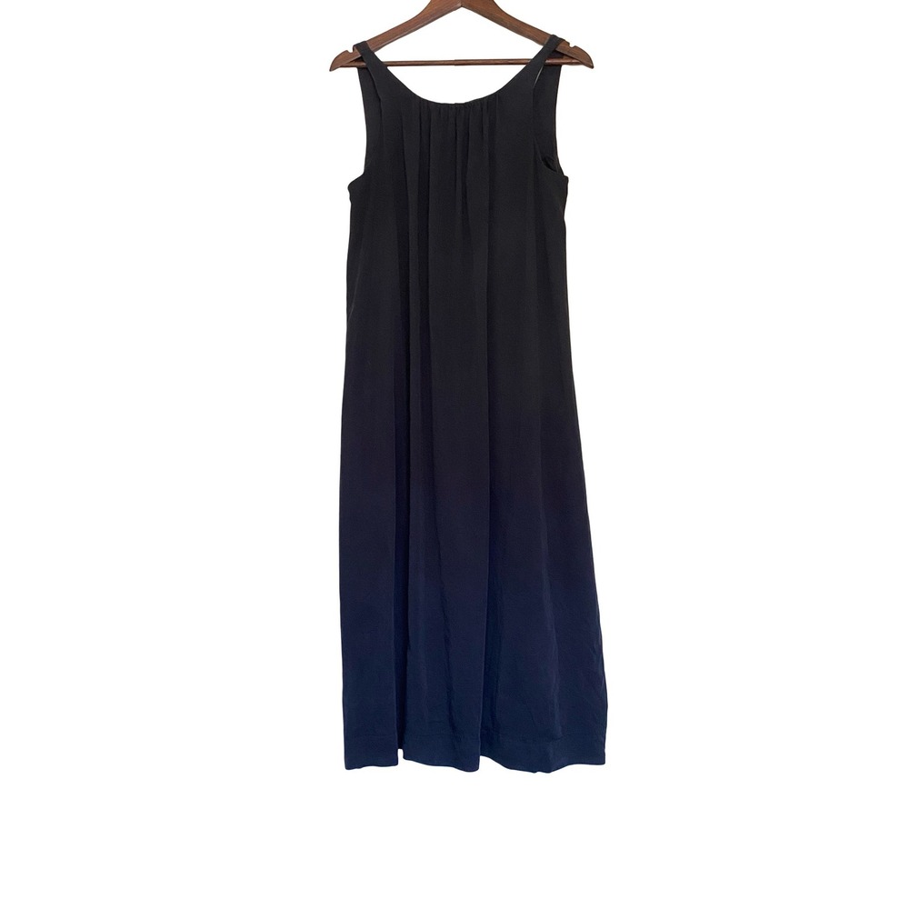 Haven Well Within Women Dress M Black Tencel Lyocell Sleeveless Back Cutout Midi